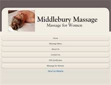 Tablet Screenshot of middleburymassage.com